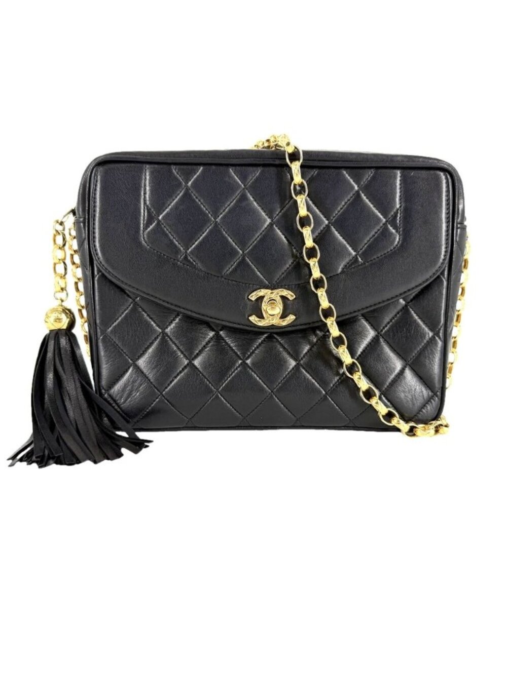 Chanel Shoulder Bag Quilted Diana Flap Tassel CC Logo Crossbody Turnlock